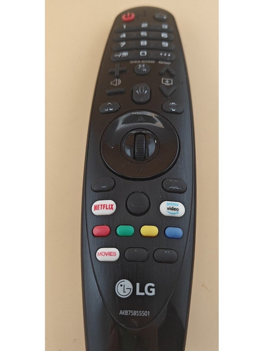 LG Magic Remote AKB75855501 Smart TV Voice Scroll Wheel Tested Missing Cover